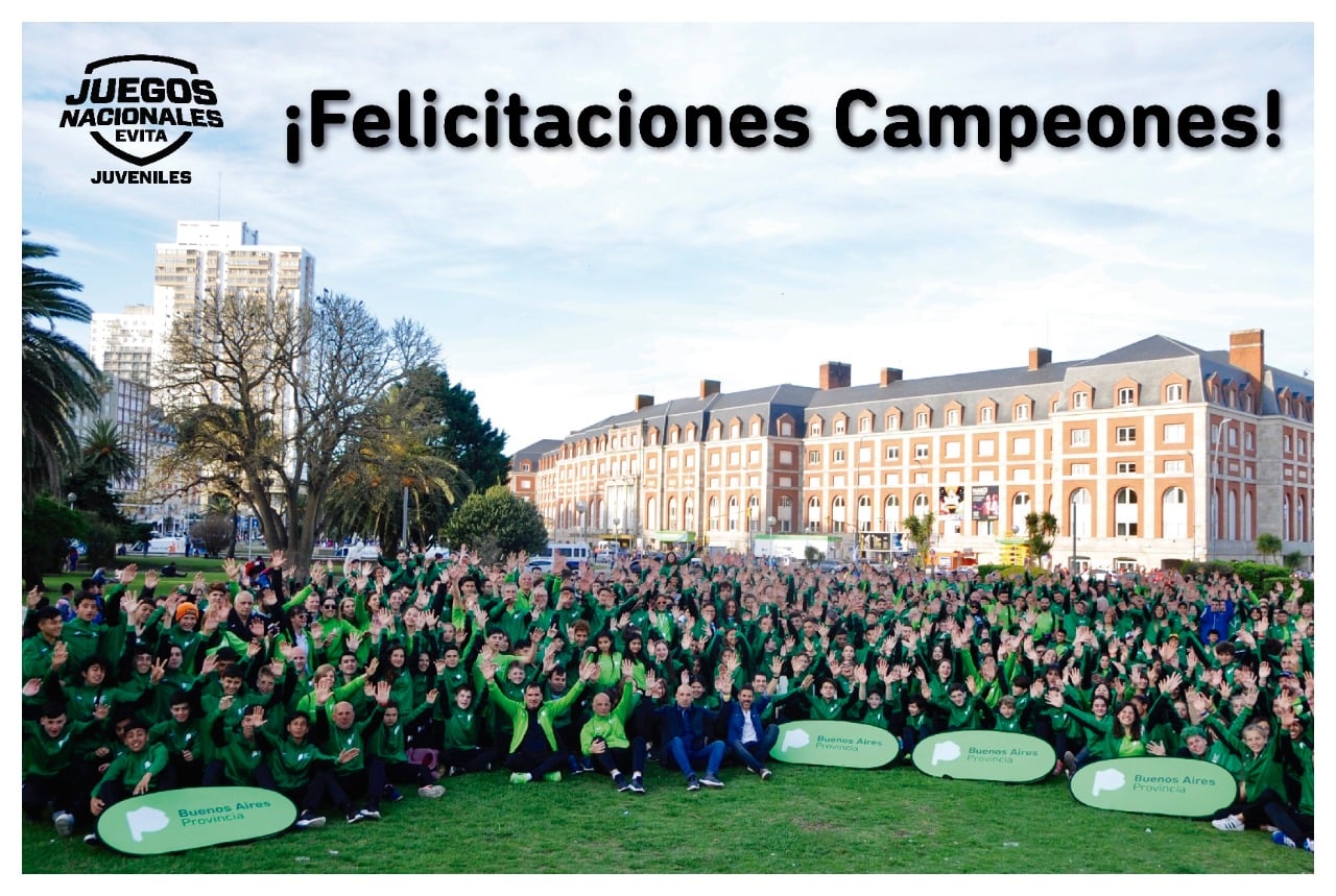 Noticia: Buenos Aires campeón de los Juegos Nacionales Evita 2019 